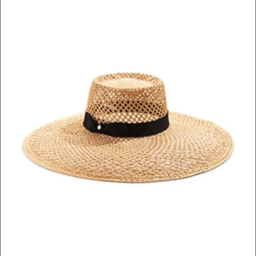 INVERNI Panama Straw Hat In Natural/black
